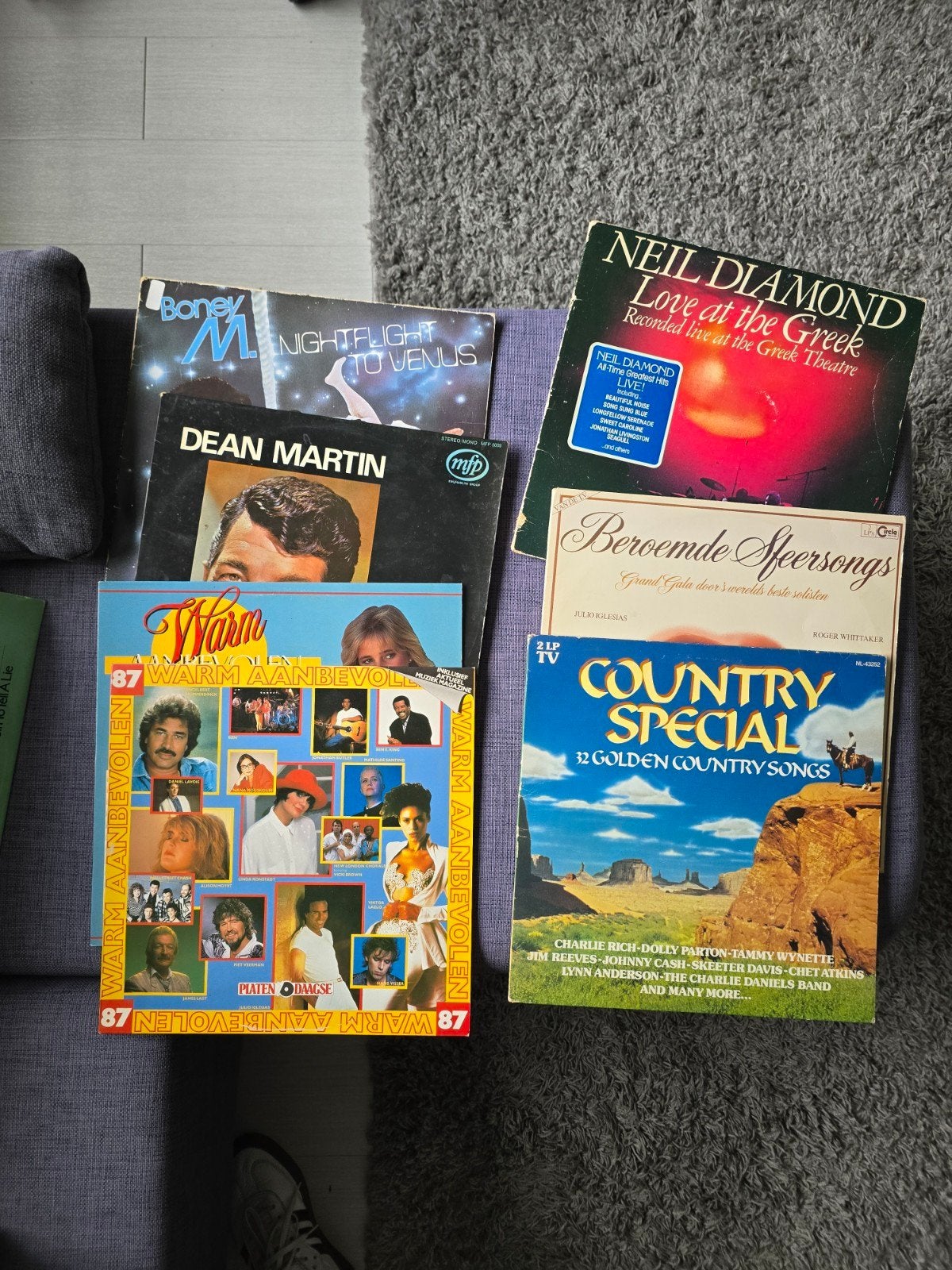 Doos met diverse lp's verzamel en Nederlandstalig., Ophalen, Gebruikt, 12 inch, Nederlandstalig