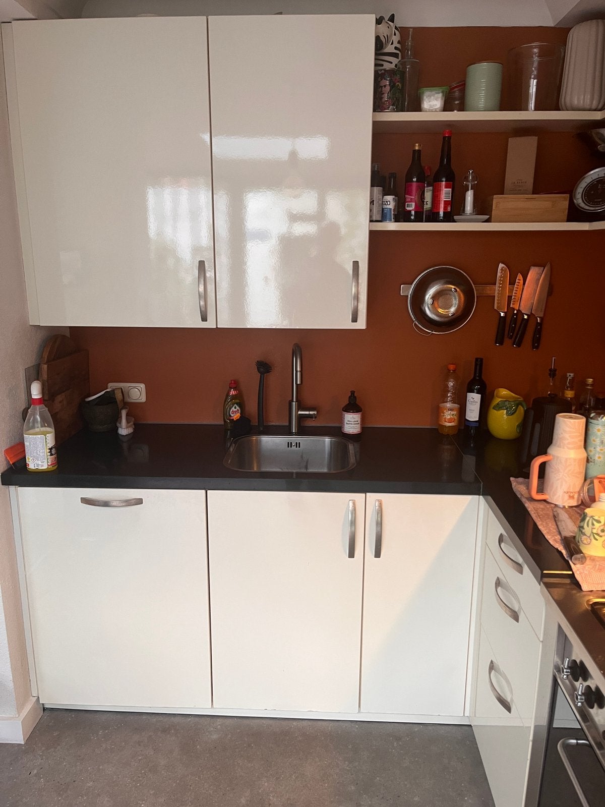 Keuken, Ophalen, Gebruikt, Wit, Hoekkeuken