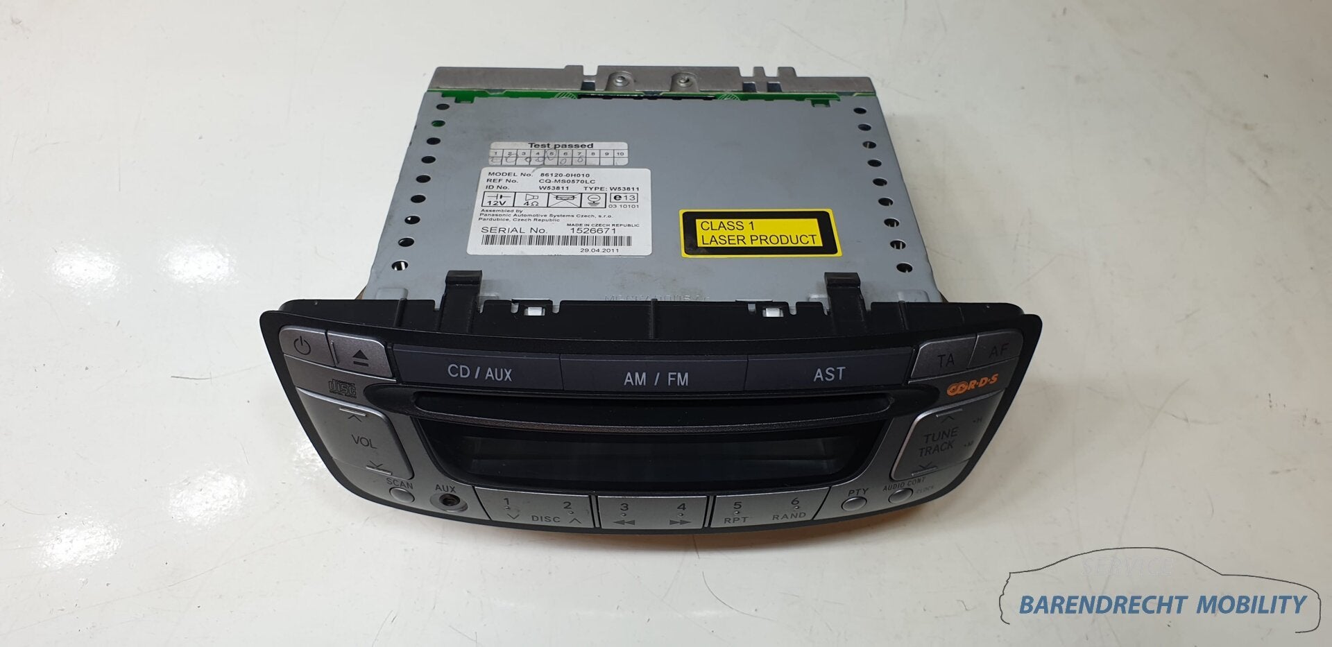 Radio C1 107 C1 86120-0H010 CD speler AUX tuner origineel ge, Info@toyota.co.jp, Gebruikt, Toyota Motor Corporation, Toyota