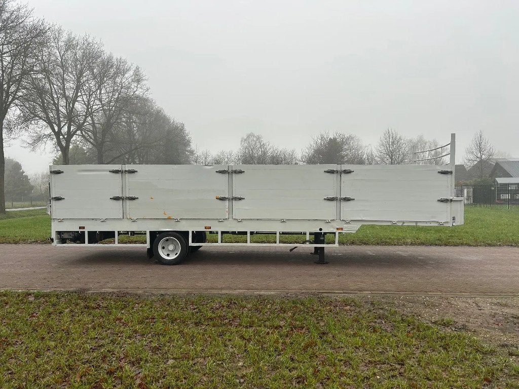 VELDHUIZEN Be oplegger vlak met laadklep Dhollandia 1000 kg, Auto's, Vrachtwagens, Overige brandstoffen, Origineel Nederlands