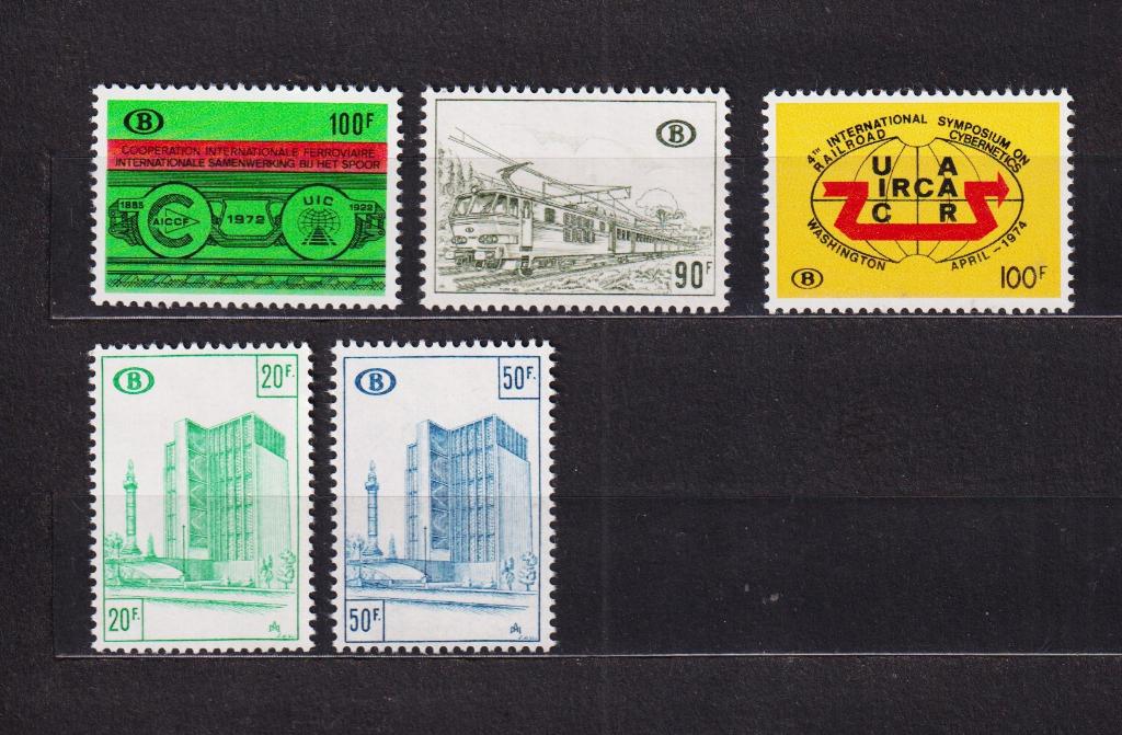 België spoorwegzegels 1972-1975 TR423-TR427 **, Ophalen, Postfris, Treinen, Postfris