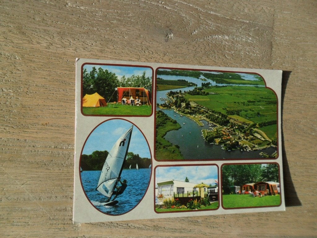 Eernewoude, camping Simmerwille/luchtfoto 1985, Verzenden, 1960 tot 1980, Gelopen, Noord-Brabant