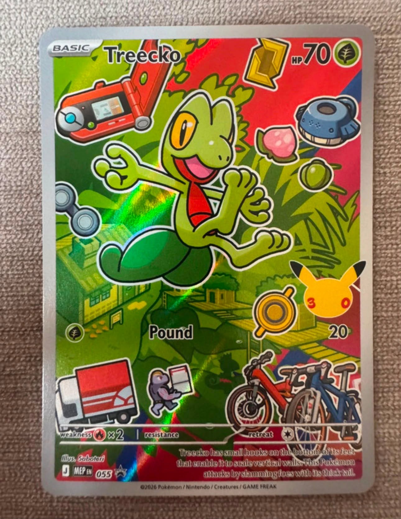 Pokémon Treecko Art Rare 053MEP – Near Mint, Spelcomputers en Games, Avontuur en Actie, 1 speler, Ophalen of Verzenden, Zo goed als nieuw