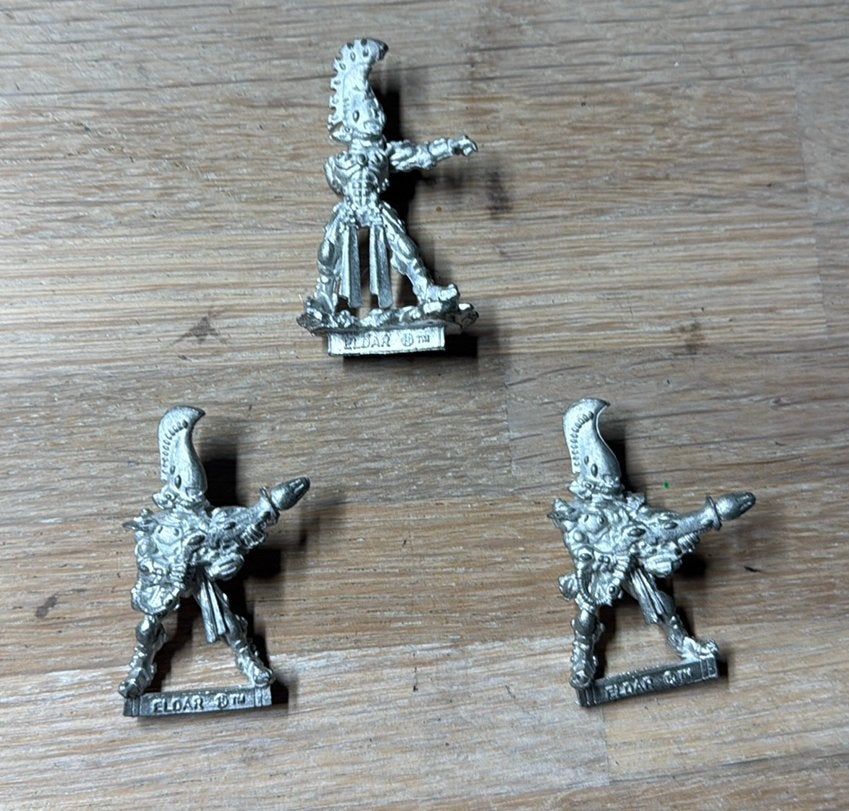 Warhammer 40k Eldar 3x Fire Dragon Warrior (metal), Hobby en Vrije tijd, Wargaming, Ophalen of Verzenden, Zo goed als nieuw, Warhammer