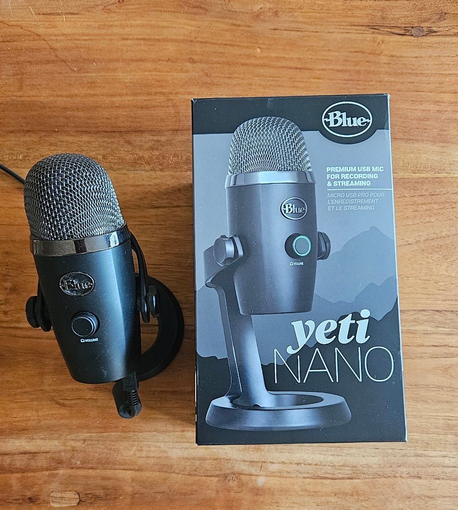 Blue Yeti Nano USB microfoon + doos, Ophalen of Verzenden, Zo goed als nieuw, Studiomicrofoon