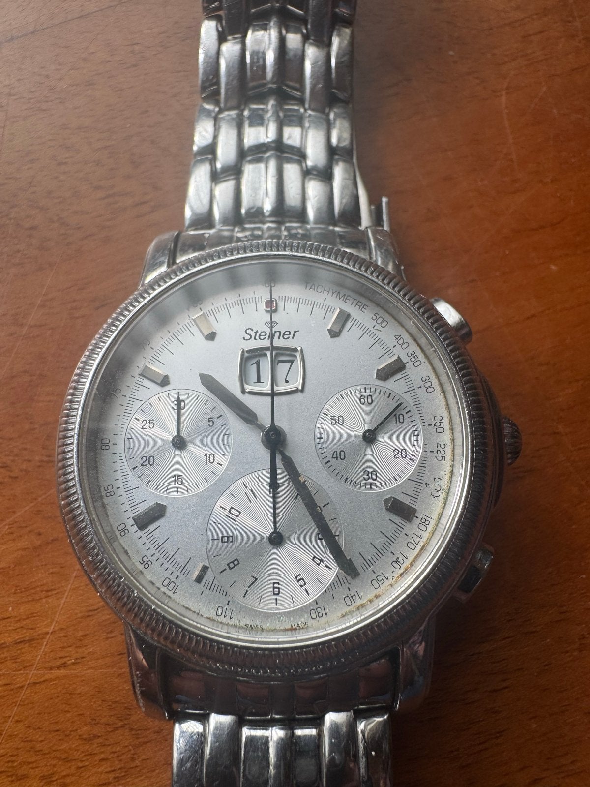 Steiner Automatisch Horloge - Swiss Made Chronograaf, Overige merken, Staal, Gebruikt, Staal