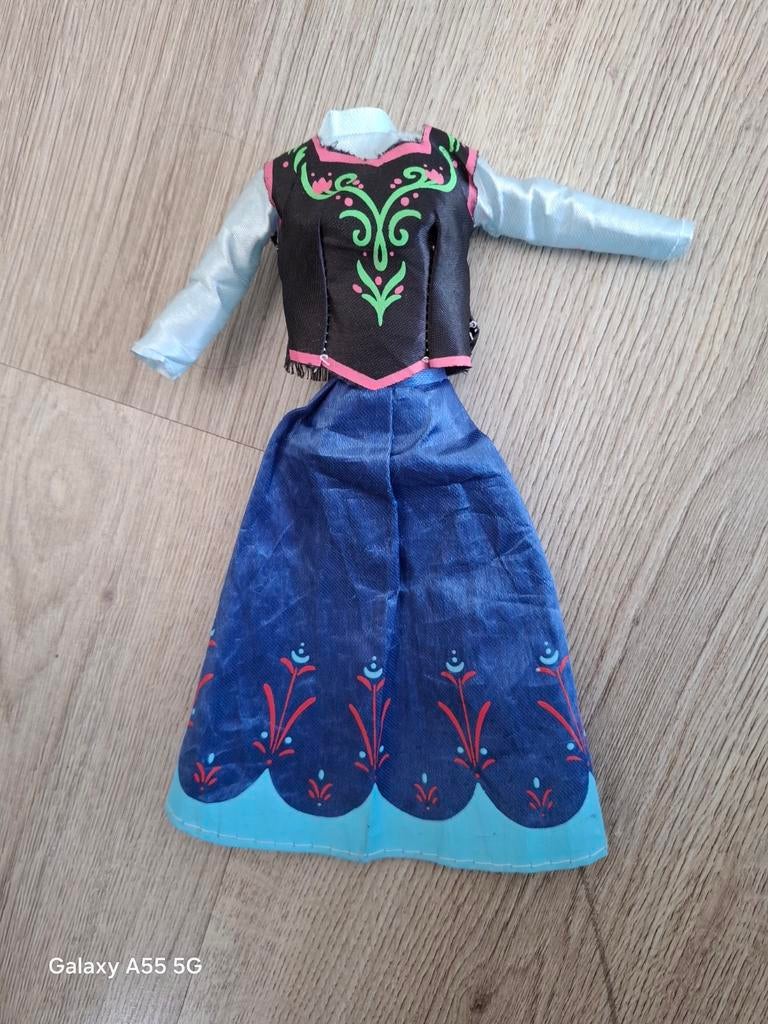 Anna Frozen pop kleding - jurk en topje, Ophalen of Verzenden, Gebruikt, Overige typen
