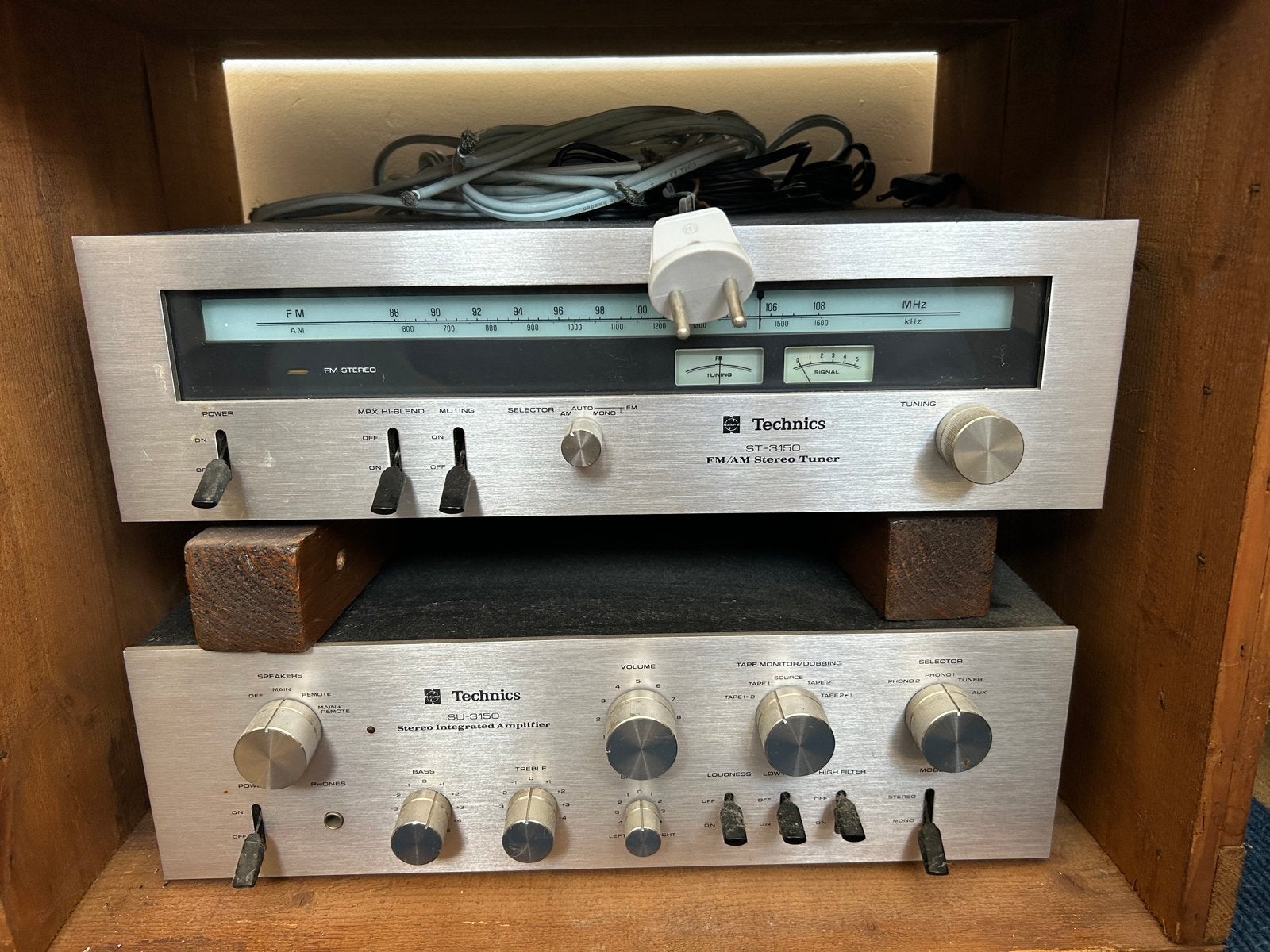 Vintage Technics Hifi Set (Tuner, Versterker, Platenspeler), Ophalen, Gebruikt, Platenspeler, Technics