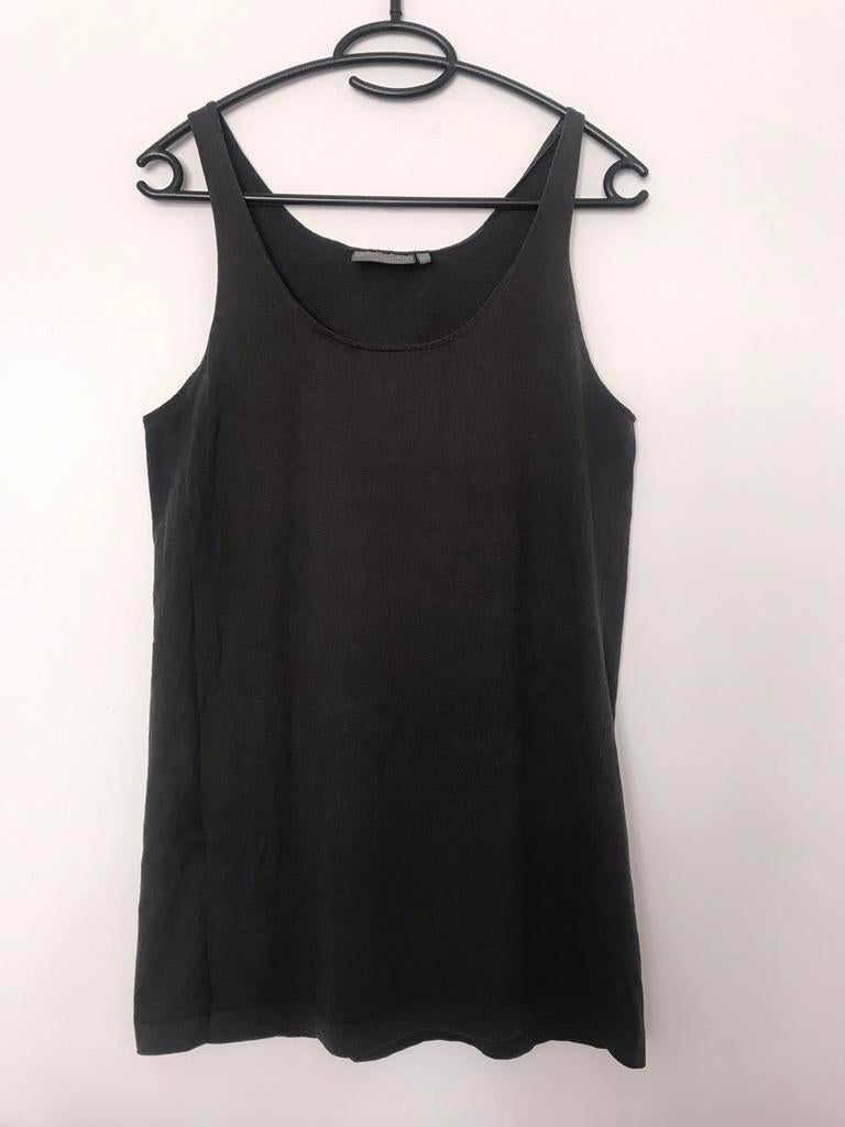 Elegante donkergrijze katoen zomerse top Tandem model depose, Kleding | Dames, Tandem, Maat 42/44 (L), Ophalen of Verzenden, Zonder mouw
