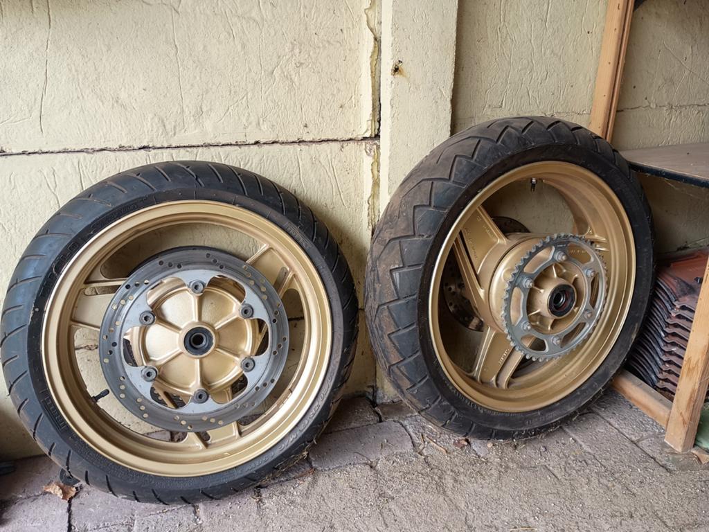 Set velgen Kawasaki ZX10 1988 met tandwiel, Ophalen, Nieuw