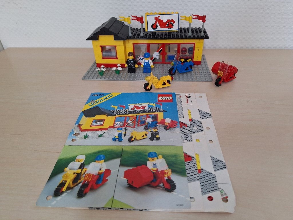Lego Legoland: 6373 Motorcycle Shop, Motor winkel,werkplaats, Compleet, Gebruikt, Lego, Ophalen of Verzenden