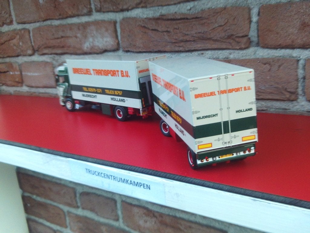 WSI  Volvo  F12  Globetrotter  van  Breewel., Hobby en Vrije tijd, Modelauto's | 1:50, Ophalen of Verzenden, Nieuw, Bus of Vrachtwagen