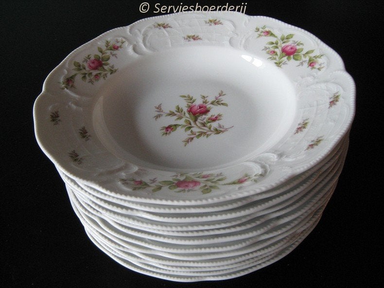 Diepe borden Rosenthal Classic Sanssouci Moosrose., Verzenden