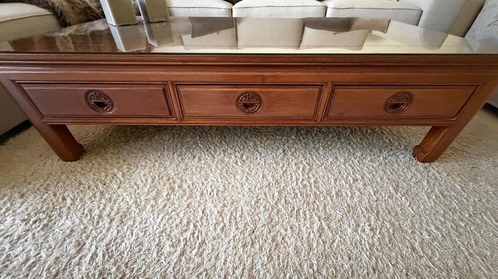Salontafel massief Rosewood hout, Ophalen, Overige materialen, 50 tot 100 cm, Zo goed als nieuw