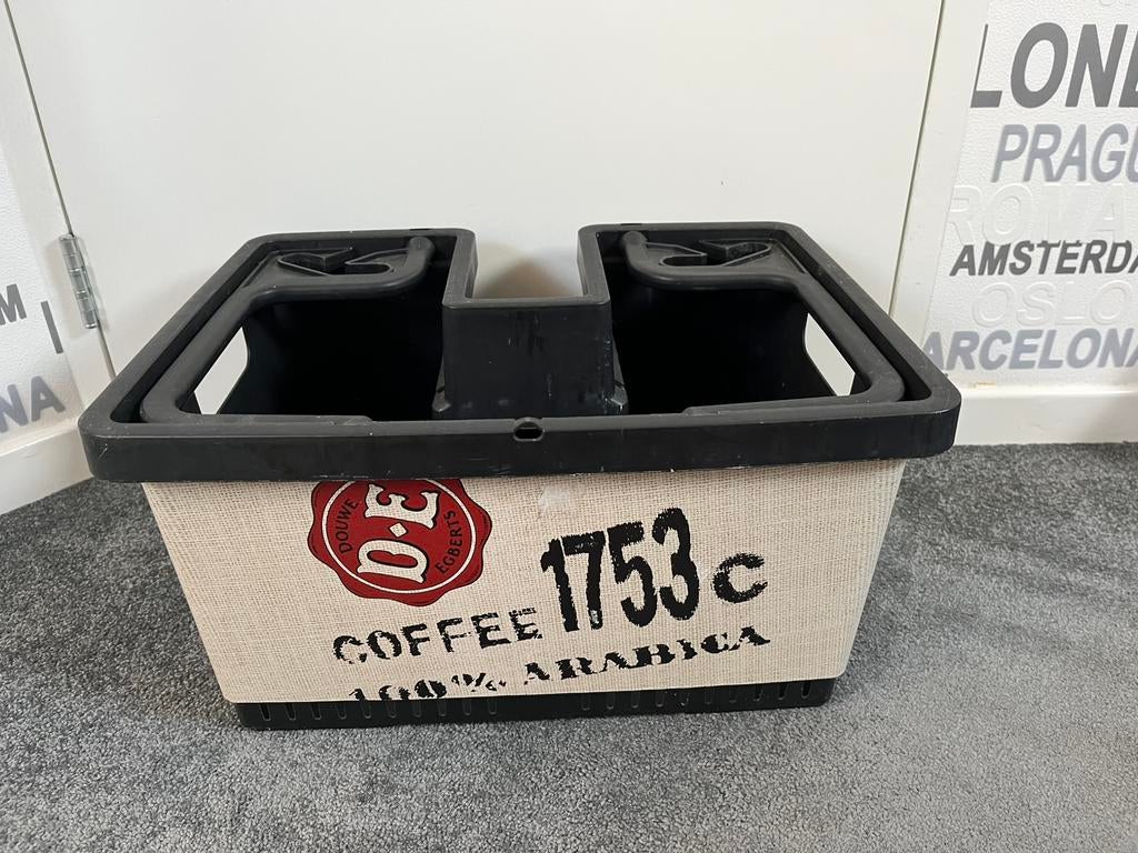 Fietskrat DE coffee, Fietsen en Brommers, Ophalen of Verzenden, Zo goed als nieuw, Fietskrat, Stuurbevestiging