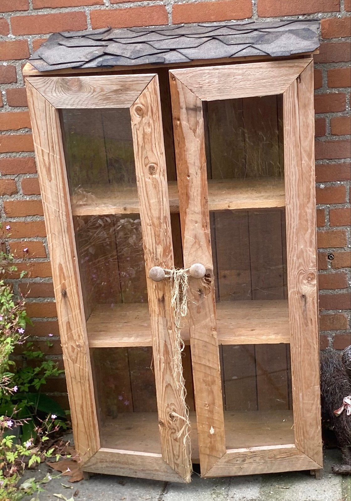 UNIEKE BUITENKAST /TUINKAST VAN SLOOPHOUT -125 X 72 X 37 CM., Ophalen, Gebruikt, Hout, Overige typen
