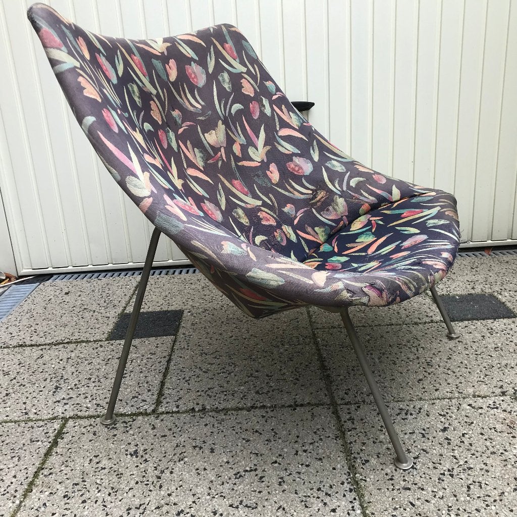 Artifort Oyster F157 156 chair fauteuil 1695 vintage design, Huis en Inrichting, Gebruikt, 75 tot 100 cm, Ophalen of Verzenden