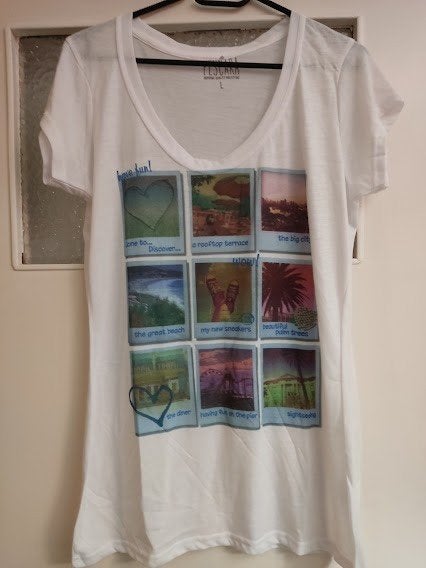 Pescara wit dames t-shirt met bedrukking en ronde hals, Kleding | Dames, T-shirts, Wit, Maat 42/44 (L), Pescara, Ophalen of Verzenden