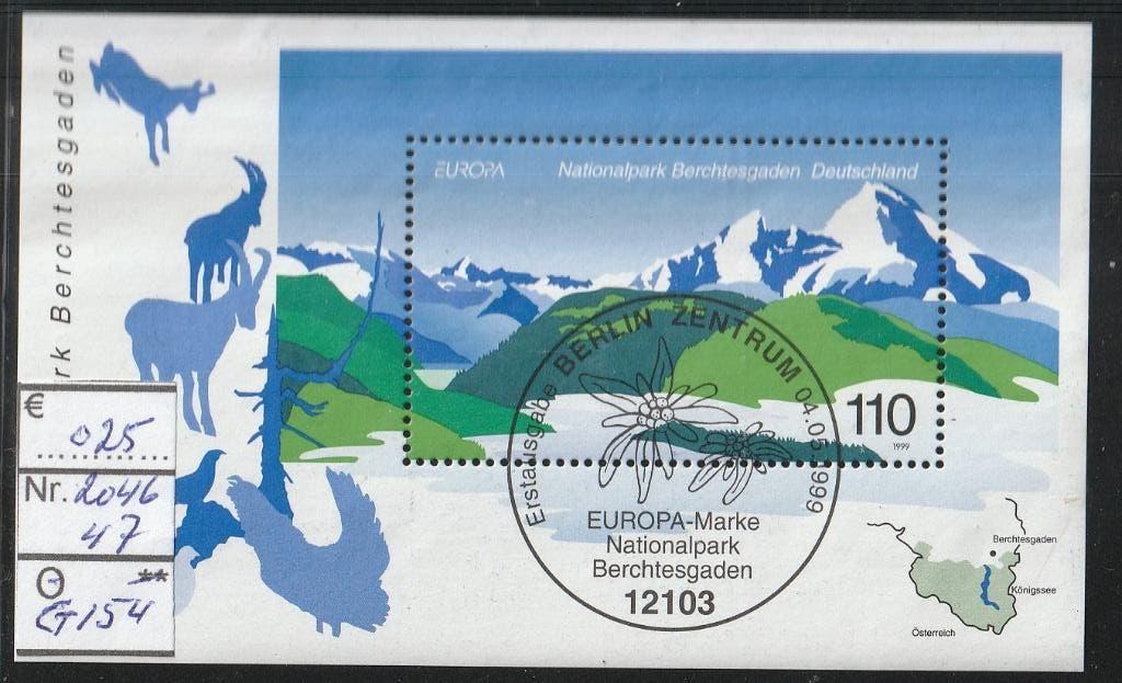 Bund Berchtesgaden Blok 47 Michel 2046 Nr.G154g, Verzenden, 1990 tot heden, Gestempeld