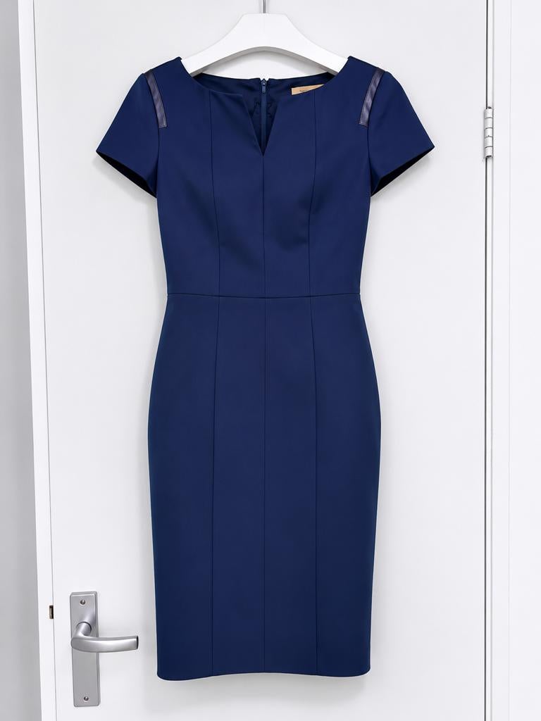 Bandolera Jurk Maat 34 (XS) - Elegant en Stijlvol, Blauw, Ophalen of Verzenden, Zo goed als nieuw, Knielengte