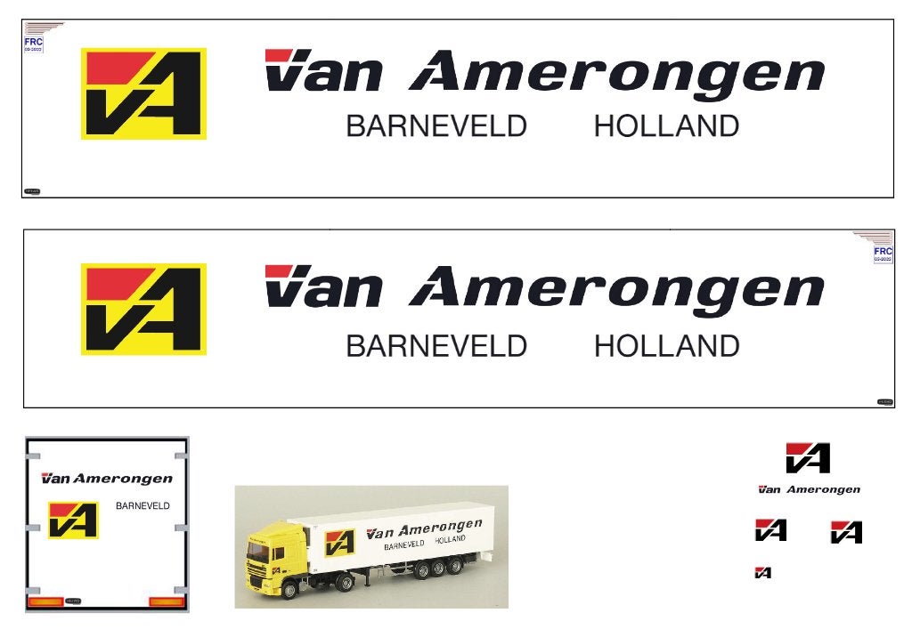 Vrachtauto decal 1:50 van Amerongen Barneveld ( type 2 ), Verzenden, Nieuw, Bus of Vrachtwagen, Overige merken