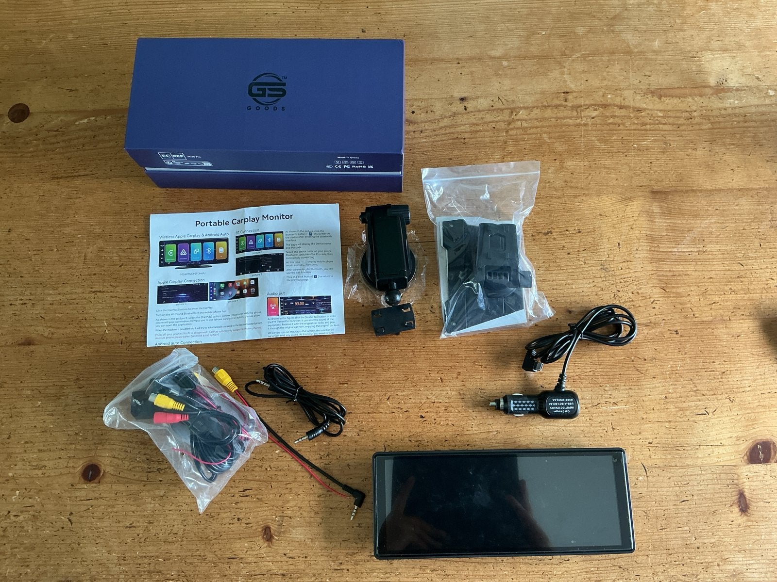 Draagbare Carplay Monitor met Achteruitrijcamera, Auto diversen, Auto-accessoires, Zo goed als nieuw, Ophalen of Verzenden