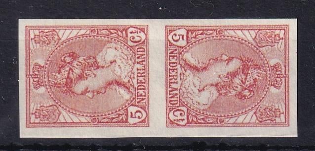 X82) 1923 ongetand 5 cent tete beche MNH maakwerk geen gar, Verzenden, T/m 1940, Postfris