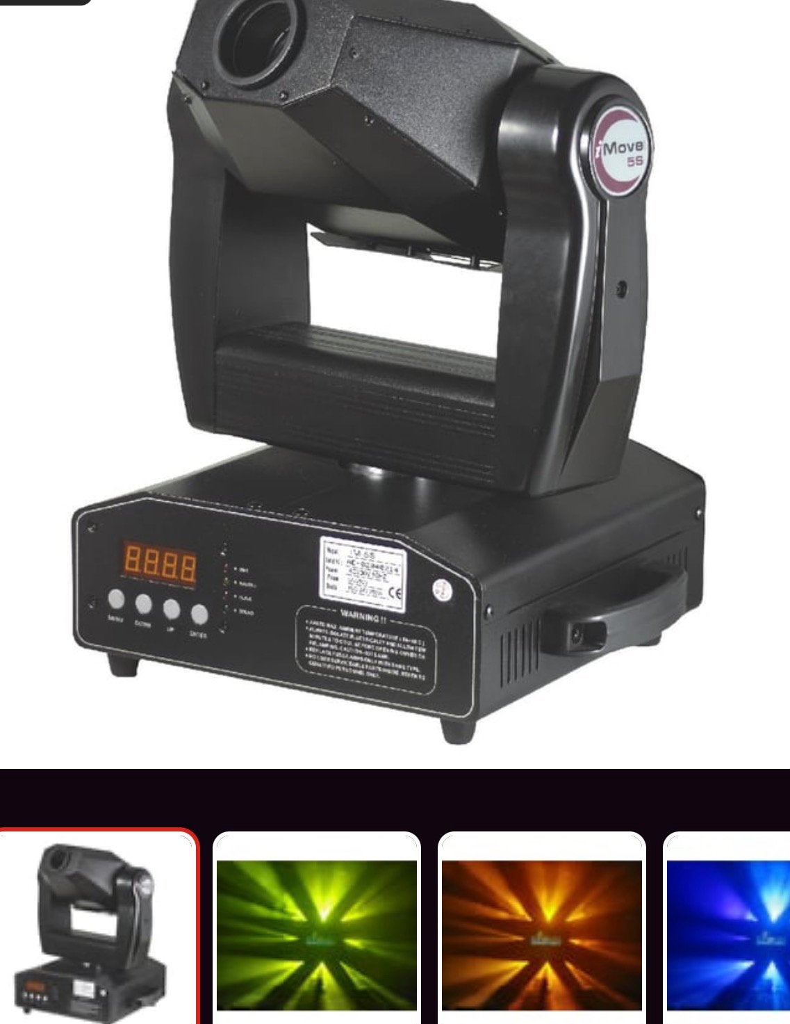 4 x nette disco verlichting type i move5s, Ophalen of Verzenden, Zo goed als nieuw, Licht