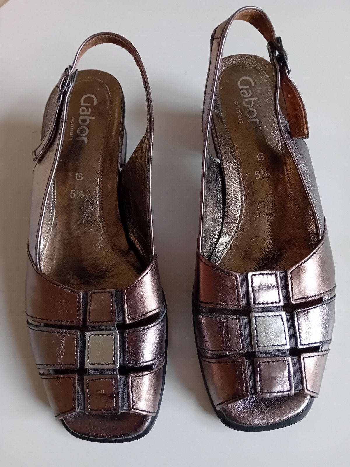 Gabor Comfort Sandalen Maat 38.5 - Bronskleurig, Overige kleuren, Gabor, Gedragen, Sandalen of Muiltjes