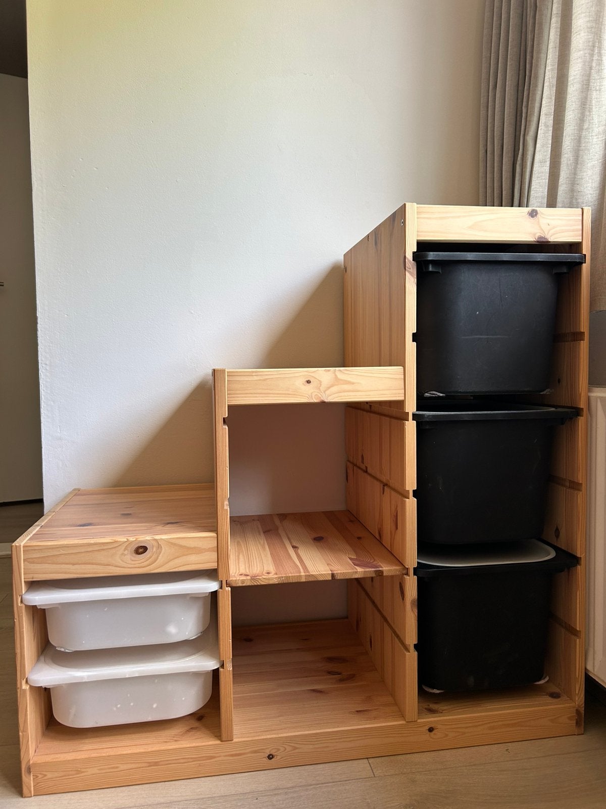 Ikea trofast met bakken en plank grenen, Ophalen, Zo goed als nieuw, 75 tot 100 cm, Minder dan 50 cm