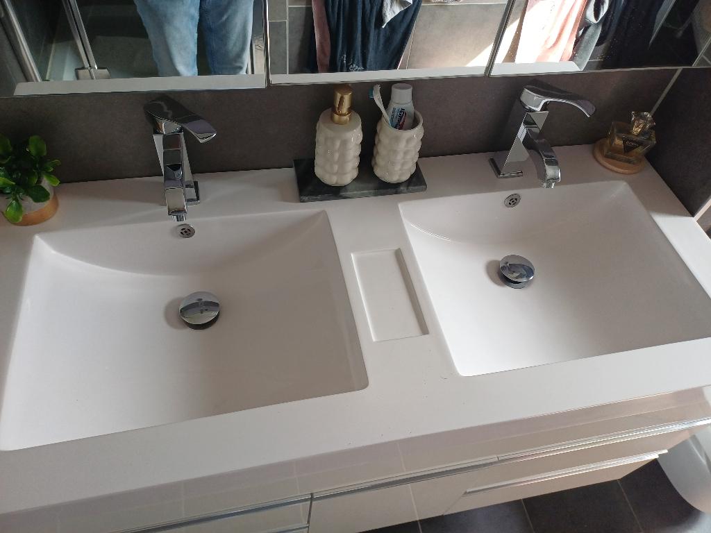 dubbele wastafel, Ophalen, Gebruikt, 100 tot 150 cm, Minder dan 100 cm