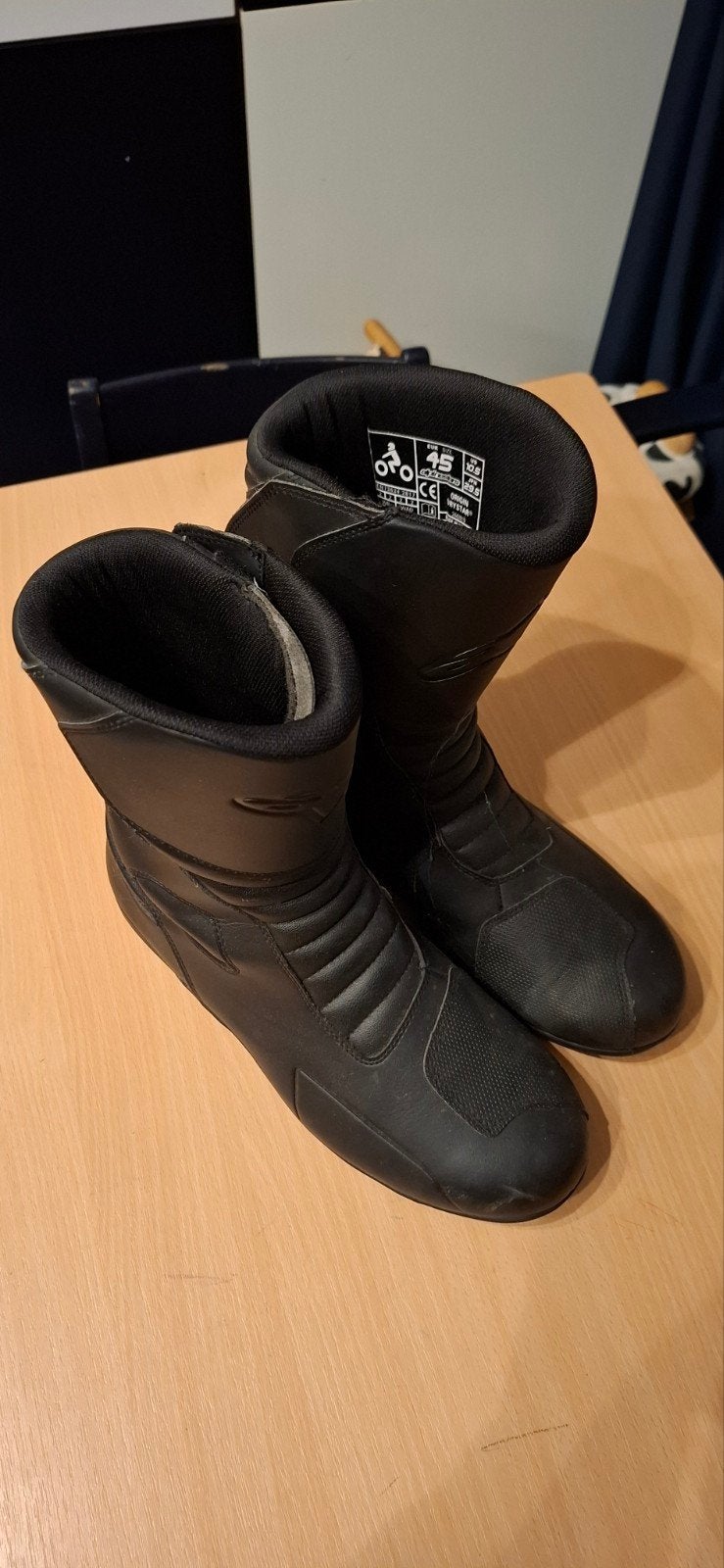 zwarte Alpinestars Origin Drystar Motorlaarzen - Maat 45, Ophalen of Verzenden, Tweedehands, Laarzen, Alpinestars