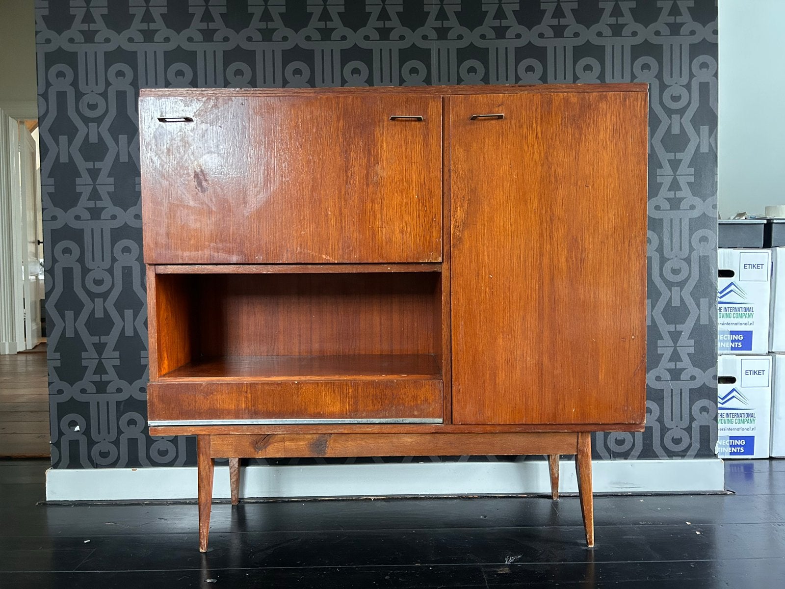 Vintage Teak Dressoir / Barkast - Jaren '60, Ophalen