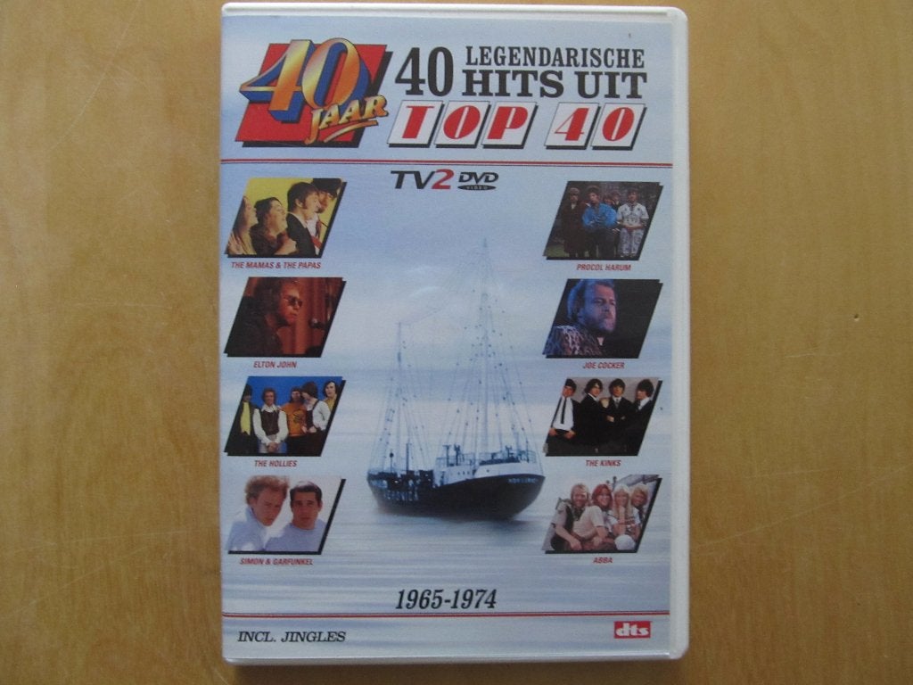 2DVD 40 Legendarische hits uit de Top 40 1965-1974 +jingles, Alle leeftijden, Ophalen of Verzenden, Zo goed als nieuw, Muziekvideo's
