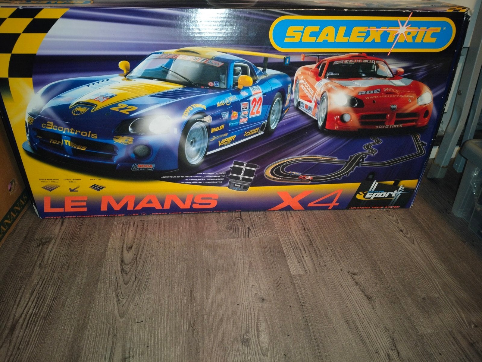 Scalextric Le Mans X4 Racebaan Dodge Viper set, Kinderen en Baby's, Speelgoed | Racebanen, Gebruikt, Racebaan, Elektrisch, Overige merken