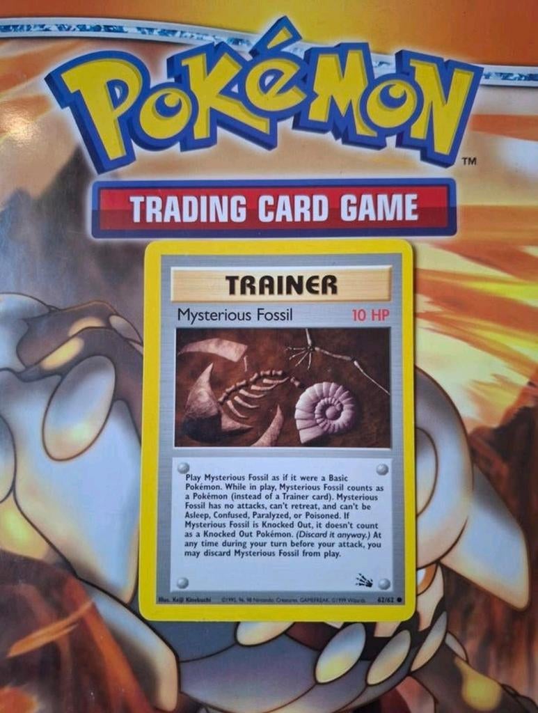 Mysterious fossil 62/62 Fossil base set pokemon kaart Engels, Ophalen of Verzenden, Gebruikt, Losse kaart