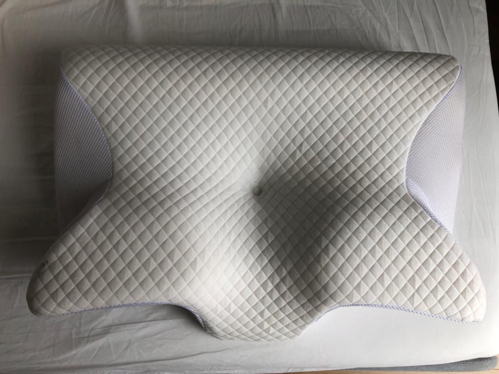 Ergonomisch Nek Kussen - Memory Foam - 60x40x12/14cm, Ophalen, Eenpersoons, Wit, Zo goed als nieuw