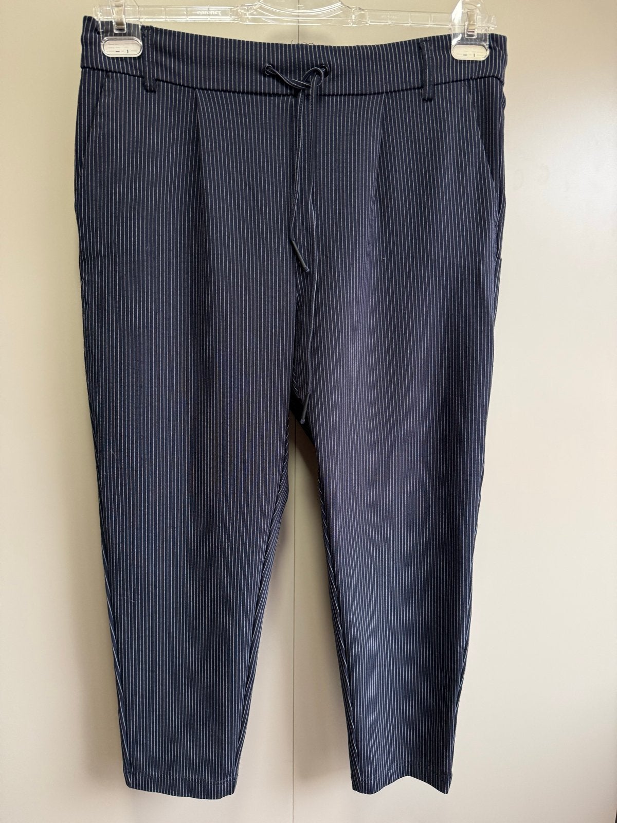 Only marine blauwe krijtstreep gestreepte broek - Maat L, Blauw, Maat 42/44 (L), Ophalen of Verzenden, Zo goed als nieuw