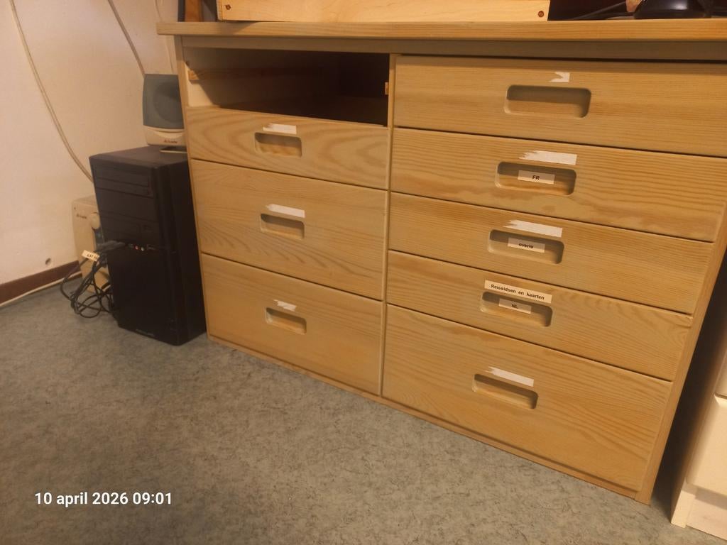 IKEA houten Kastjes met 9 Laden, Huis en Inrichting, Kasten | Ladekasten, Ophalen, Gebruikt, 100 tot 150 cm, 5 laden of meer