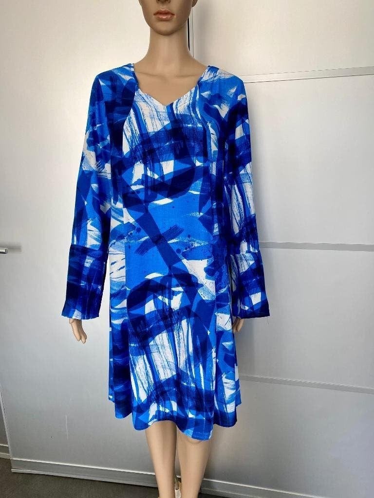 G282 Didi: maat S=36/38 jurk blauw/wit jurkje, Blauw, Didi, Ophalen of Verzenden, Zo goed als nieuw