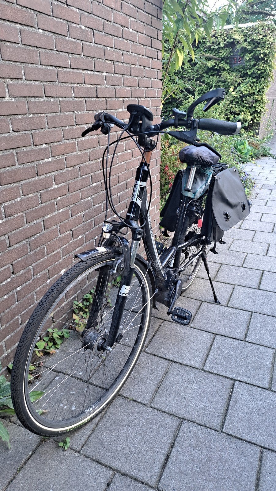 Electrische damesfiets met lage instap, Ophalen, Gebruikt, Handrem