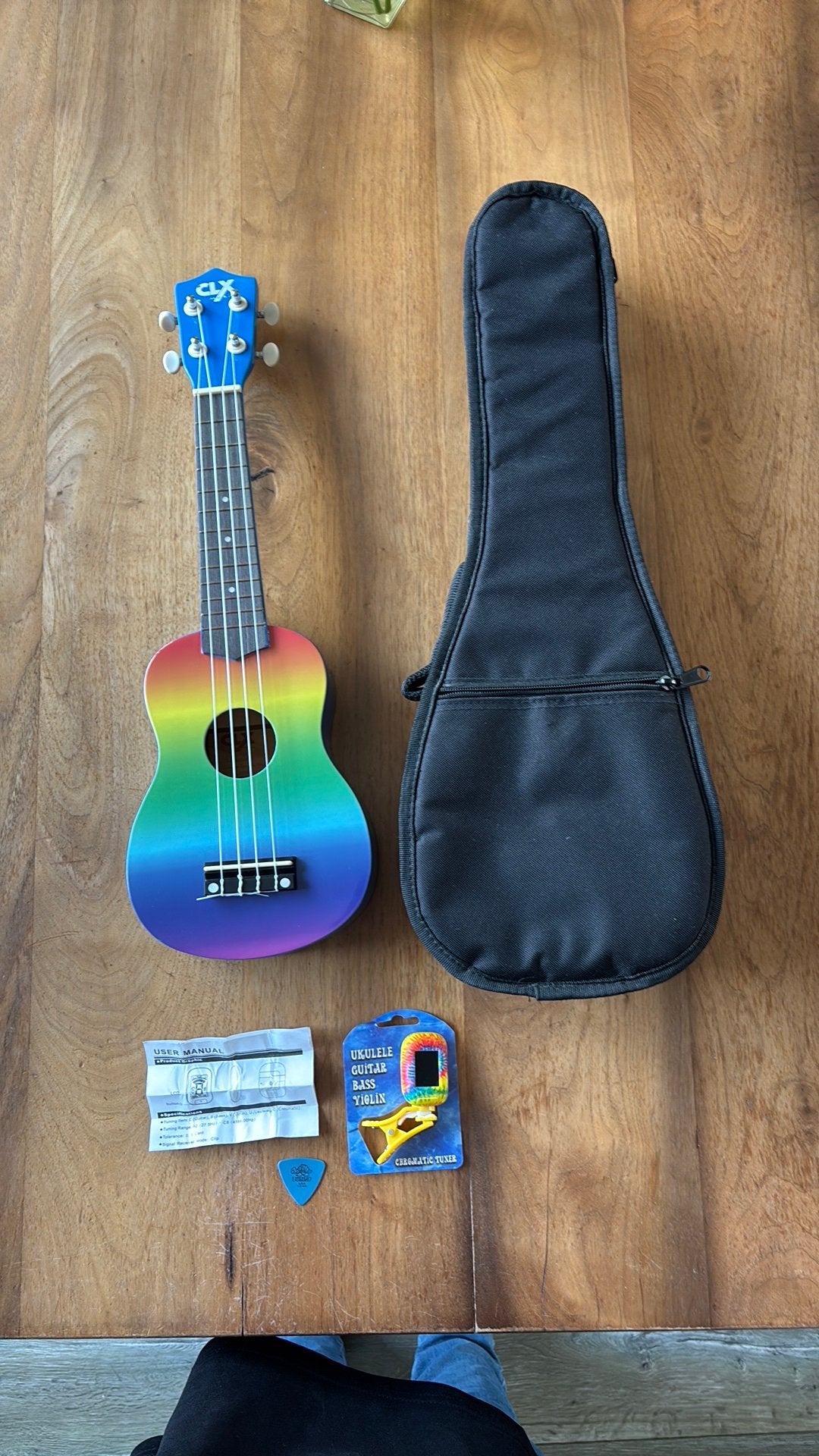 Sopraan Ukelele  regenboog stemapparaat opberg draagtas zgan, Muziek en Instrumenten, Ophalen of Verzenden, Zo goed als nieuw