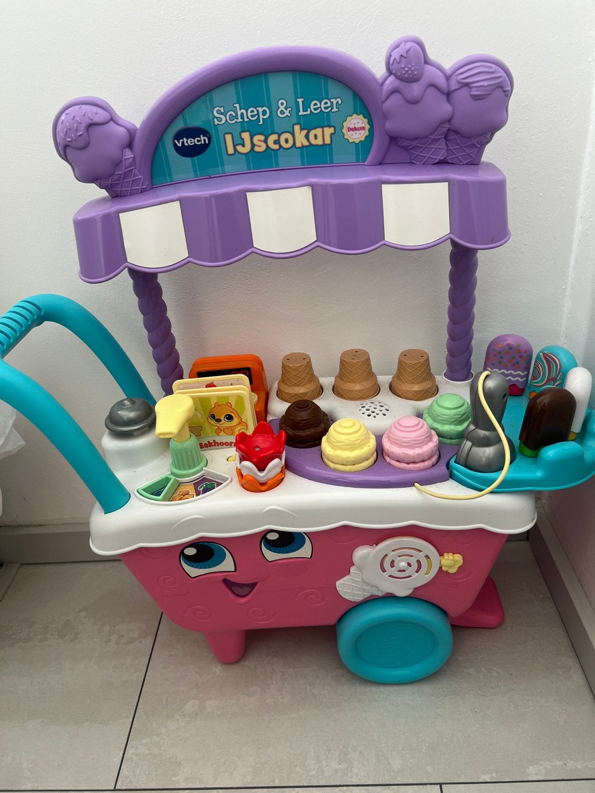VTech Schep & Leer IJscokar Deluxe Roze/Paars, Kinderen en Baby's, Speelgoed | Vtech, Ophalen, Zo goed als nieuw, 2 tot 4 jaar