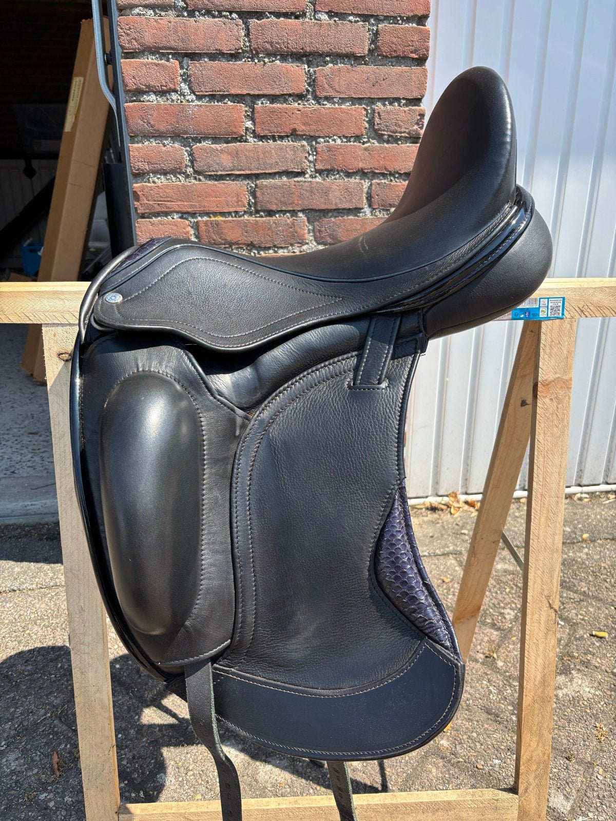 Frank Bains Operetta dressuurzadel, Ophalen, L (17.5 inch), Dressuur, Zo goed als nieuw