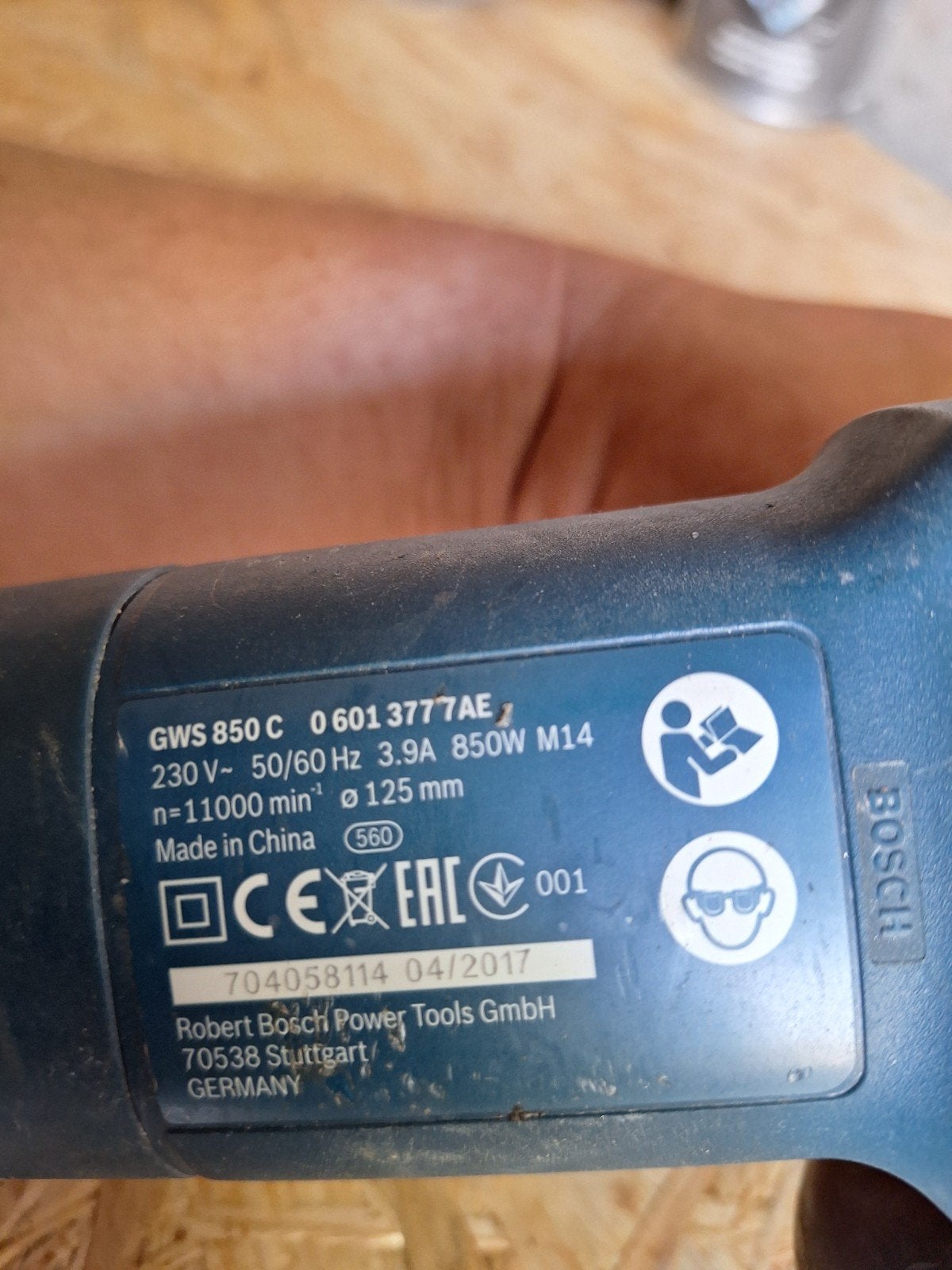 Bosch GWS 850 C Professional Haakse Slijper, Ophalen of Verzenden, Gebruikt, Haakse slijper, Bosch