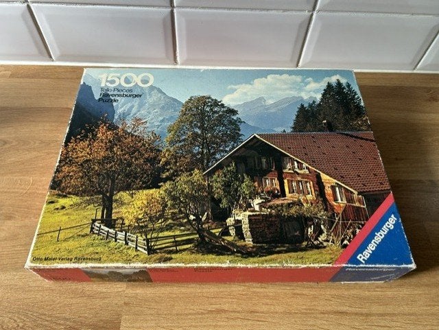 C27-puzzel Zwitserse boerderij 1500 stukjes, Ophalen of Verzenden, 500 t/m 1500 stukjes, Gebruikt