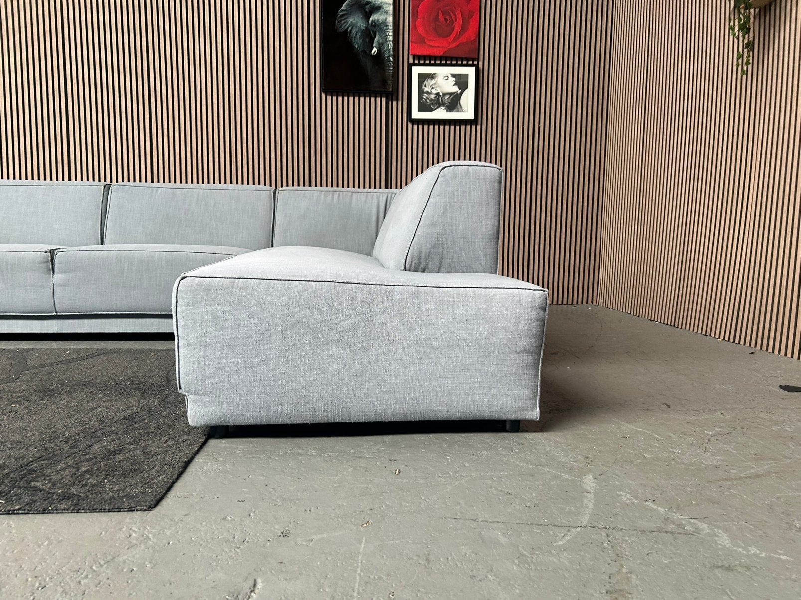 GRATIS LEVERING Hoekbank Lichtblauw 300X230 GEREINIGD, Huis en Inrichting, Banken | Bankstellen, Hoekbank, 300 cm of meer, Zo goed als nieuw