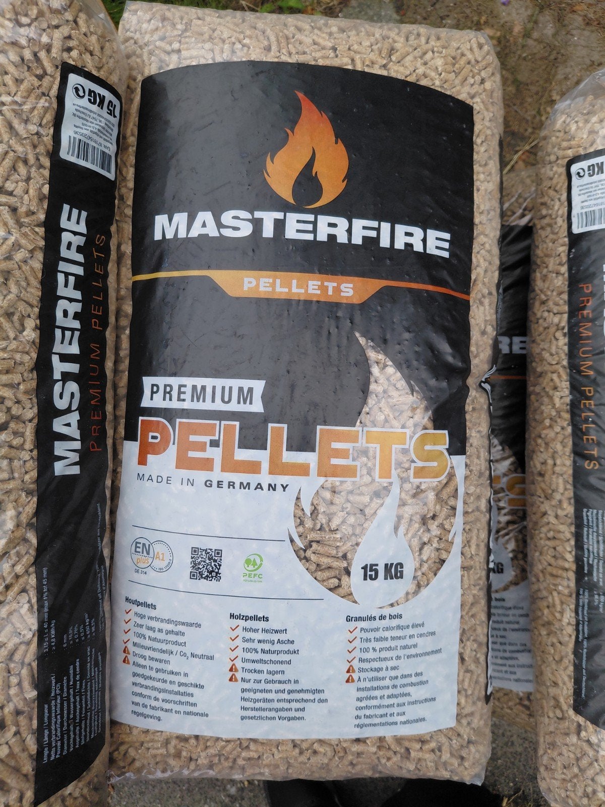 25x zakken Masterfire Premium Pellets - 15 kg zakken, Tuin en Terras, Haardhout, Minder dan 3 m³, Ophalen, Overige houtsoorten