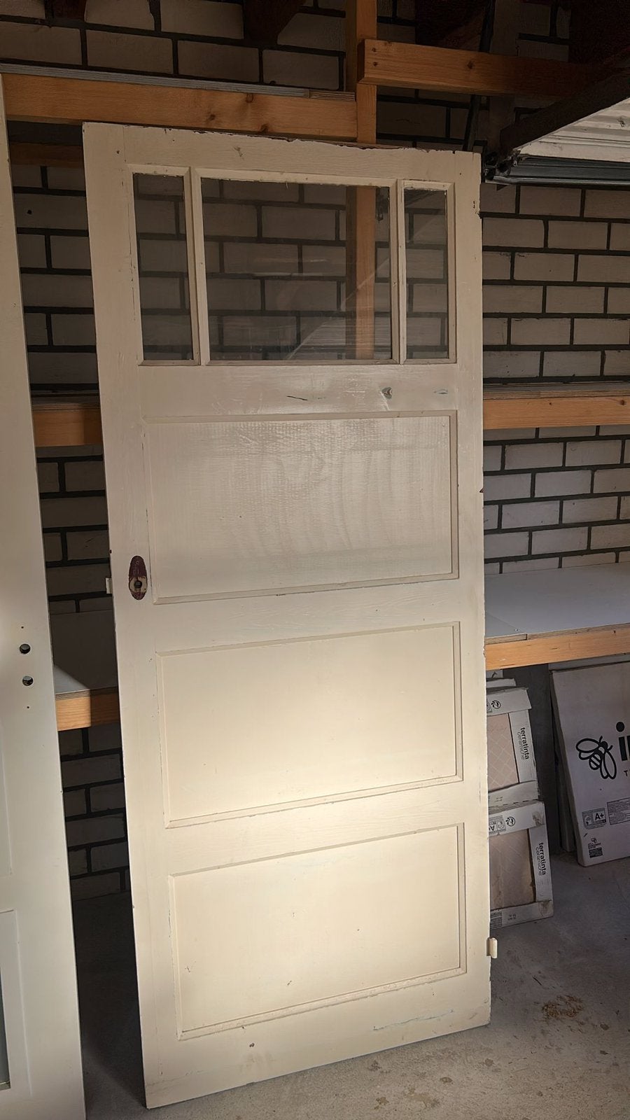 Oude paneel deur, Ophalen, Gebruikt, Binnendeur, 200 tot 215 cm