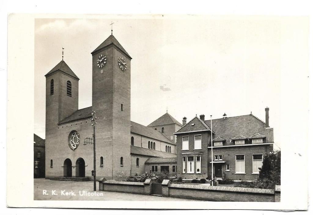 U41 Ulicoten R K Kerk, Verzamelen, Ansichtkaarten | Nederland, Ophalen of Verzenden, 1940 tot 1960, Gelopen, Noord-Brabant